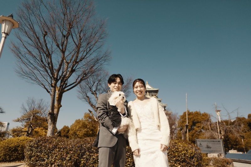 【ワンちゃんと一緒に】大切なペットと一緒に撮影するペットフレンドリーフォトプラン!♢ヘアメイクアテンド/データ200カット
