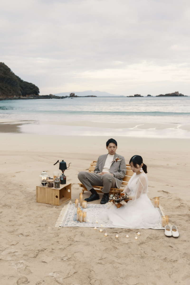 【写真も動画もドレス・タキシード付き】伊豆半島ムービー&フォトプラン♢ドレス・ヘアメイクアテンド・ブーケ付き/データ200カット