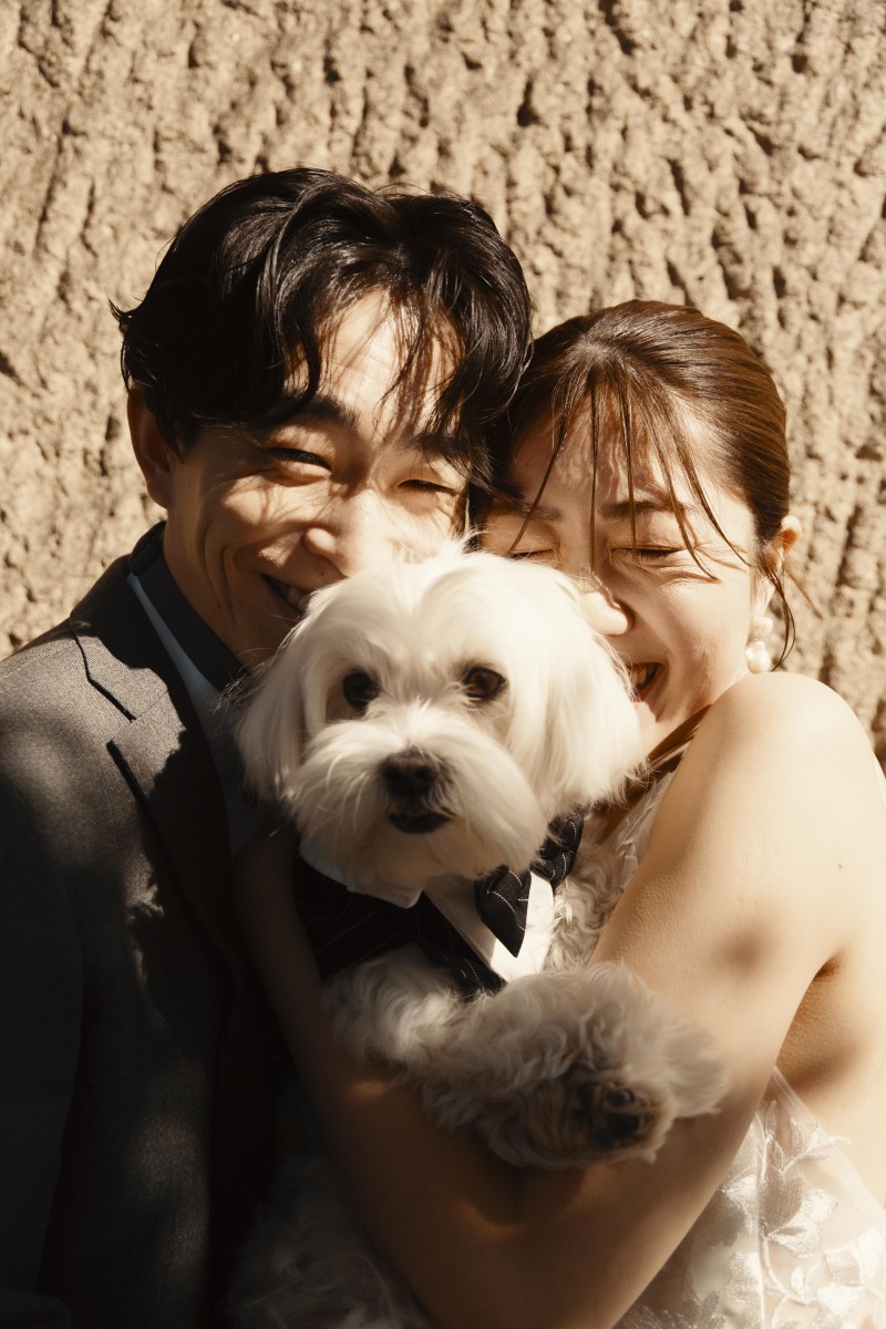 【ワンちゃんと一緒に】大切なペットと一緒に撮影するペットフレンドリーフォトプラン!♢ヘアメイクアテンド/データ200カット