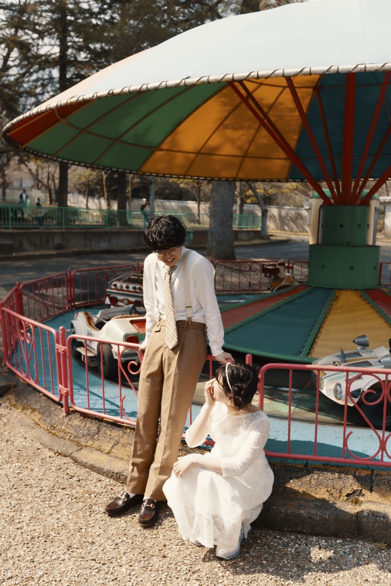 【レトロ・ドレス・ブーケ付き】洋装ドレスレンタル♢養老フォト200カットプラン!♢ヘアメイクアテンド/データ200カット