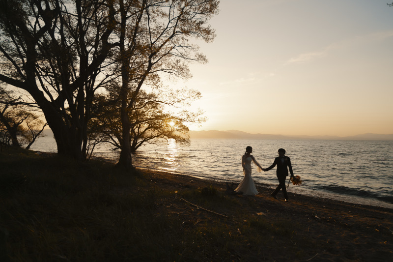 【ドレス・ブーケ付き】洋装ドレスレンタル♢滋賀フォト200カットプラン!♢ヘアメイクアテンド/データ200カット