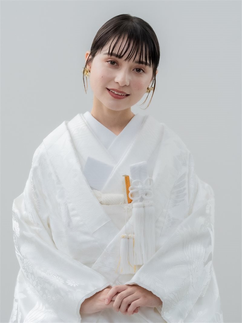 白 鶴に花の集い