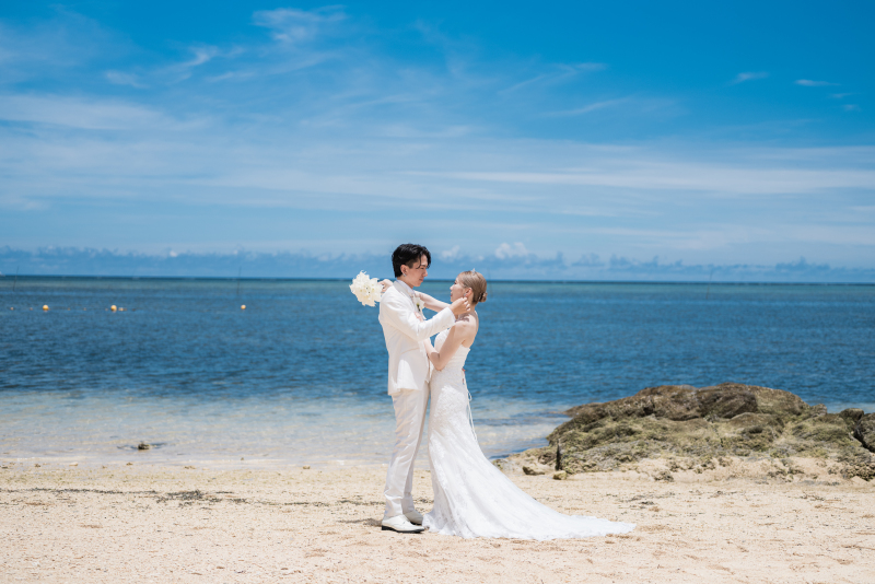 青い海！青い空に囲まれてビーチ撮影！