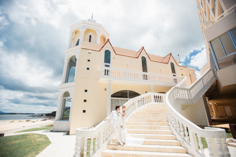 大階段での迫力のある撮影