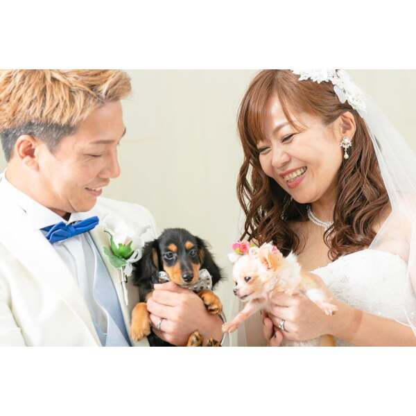 小さな結婚式 沖縄那覇店_ペットと一緒に撮影できる