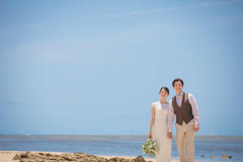 【洋装1点】リザン・ル・アンジュマリー教会　チャペル＆ビーチフォトスタンダードプラン[150カットデータ付]