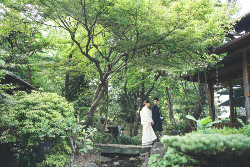Photo wedding Buffet 南大阪_庭園で撮影できる