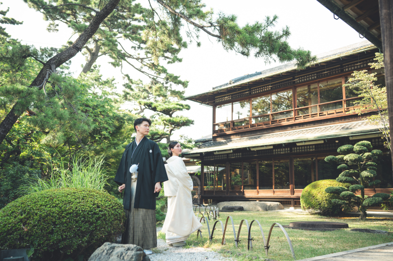 雰囲気の最上級!伝統的な日本庭園での貸切撮影