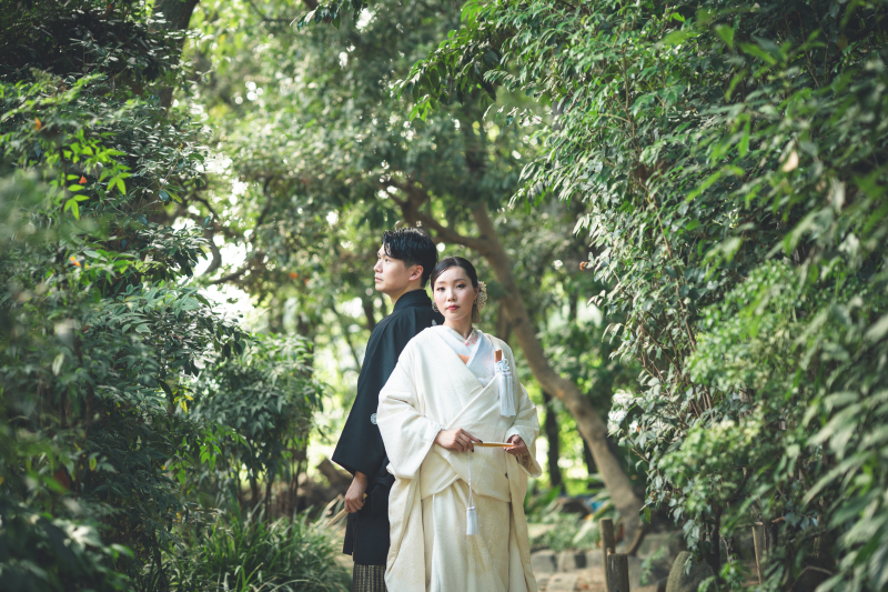 Photo wedding Buffet 南大阪_庭園で撮影できる