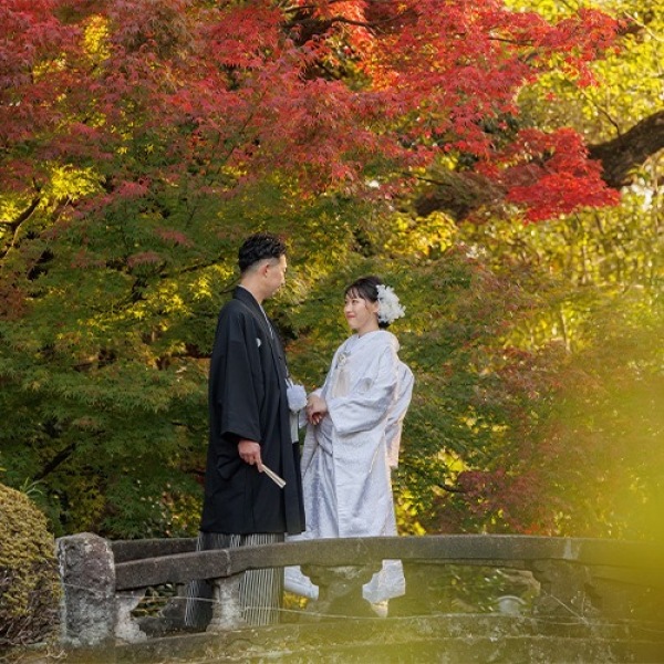 指定文化財【五風荘庭園】での和装ロケーションフォト+お食事会付プラン