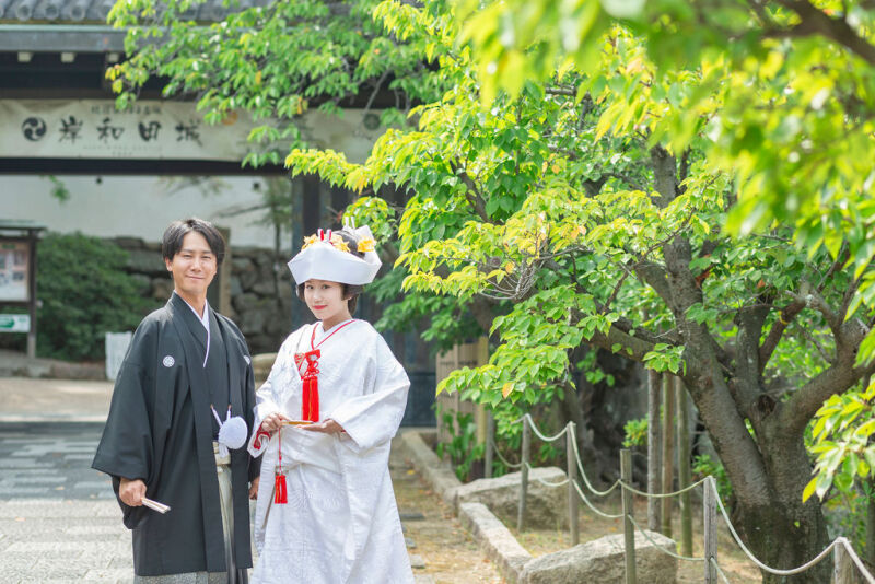 国の指定文化財【岸和田城】での和装ロケーションフォト+お食事会付