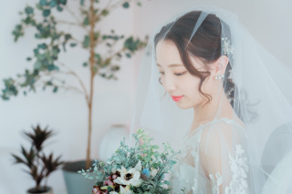 新婦ヘッドドレスチェンジ