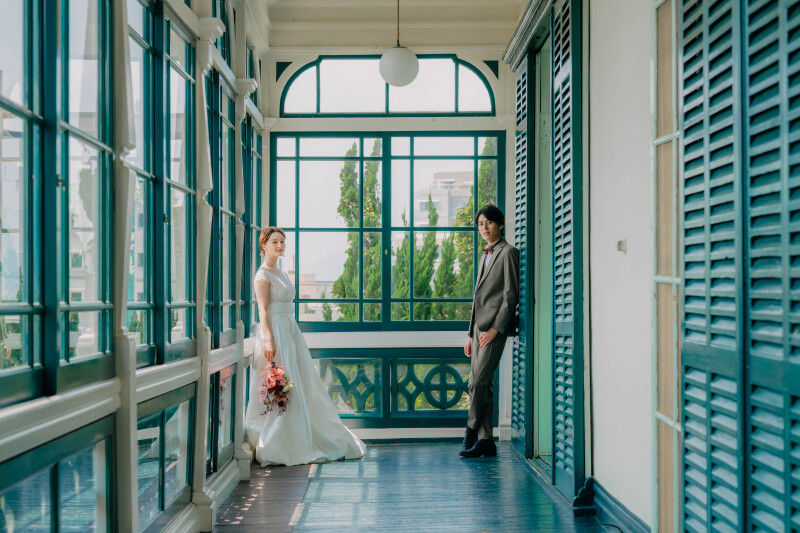 【グッゲンハイム邸＆ハーバー前撮りプラン】 クラシカルな旧グッゲンハイム邸と、神戸港での撮影で、ロマンチックなウェディングフォト