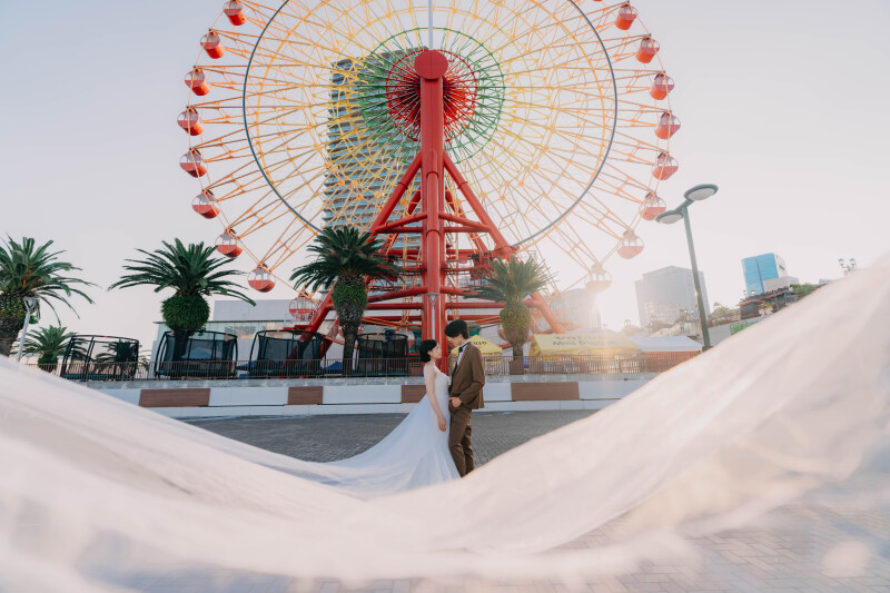 【グッゲンハイム邸＆ハーバー前撮りプラン】 クラシカルな旧グッゲンハイム邸と、神戸港での撮影で、ロマンチックなウェディングフォト