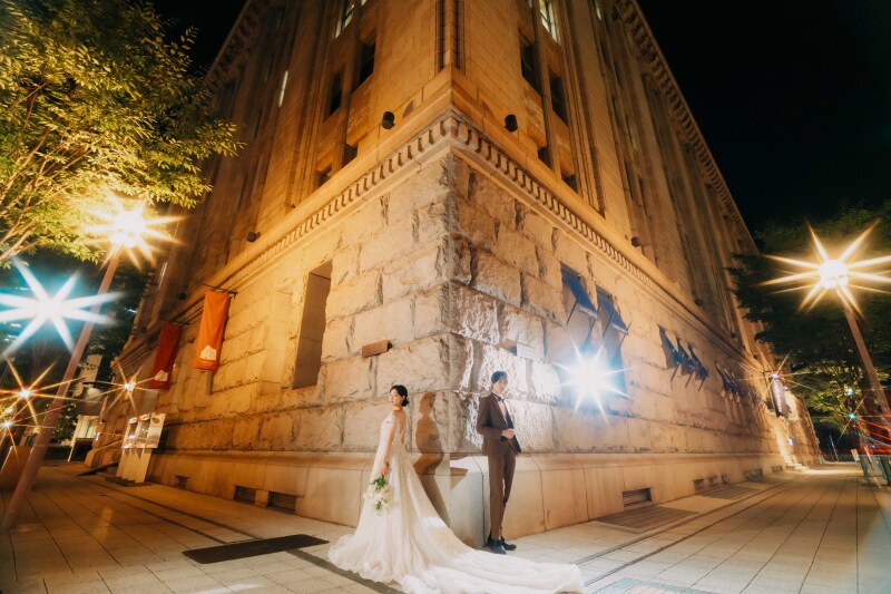 【前撮りパックプラン】オープニングムービー・ウェルカムボード、さらに写真データ100カットがセットになった平日限定プランです