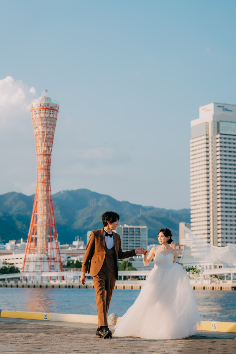 【海と青空に包まれる神戸ハーバー前撮りプラン】＊データ100カット＊