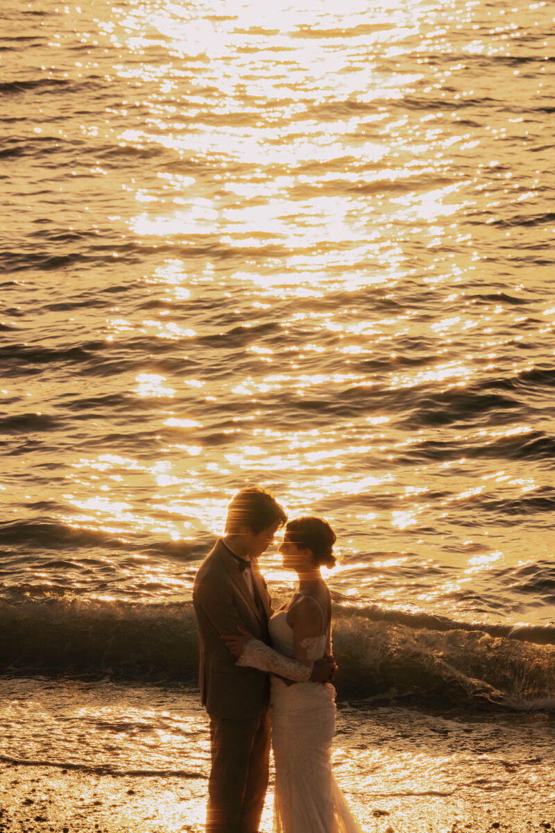 【ラスティックフォトプラン】ビーチ+明石海峡ナチュラル・ボヘミアンテイストのウェディングフォト