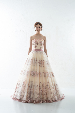 IFD 花柄刺繍ﾁｭｰﾙﾚｰｽ