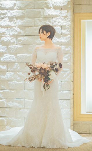 【スタジオ限定】レースロングスリーブマーメイド