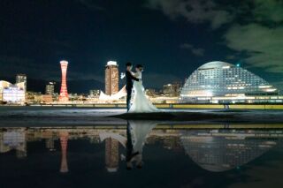 メリケンパークでの定番画像ですが、反響や、強い弾きのある画像です。