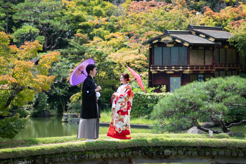 【相楽園×和装撮影1点】☆季節感あふれる日本庭園で・120カット全データー7日仕上げ