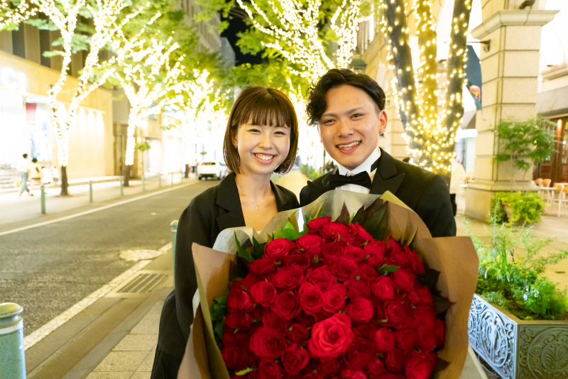 〈エンゲージ〉大切な婚約期間のフォト・プロポーズフォトとしても素敵!タキシードレンタル付きの婚約期間をの思い出フォト
