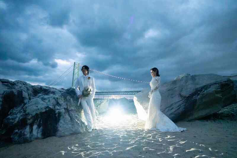 【舞子浜×ドレス撮影1点】☆神戸の静かな海岸での撮影はここ!120カット全データー7日仕上げ