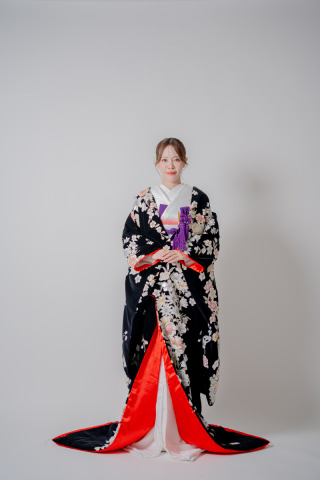 色打掛（黒/枝垂桜）No.5