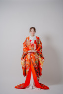 色打掛（赤/御所車に桜）No.3