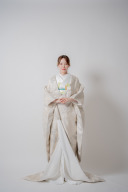 色打掛（シルバー/鶴）No.5