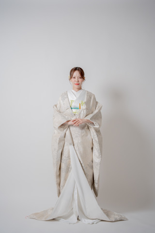 色打掛（シルバー/鶴）No.5