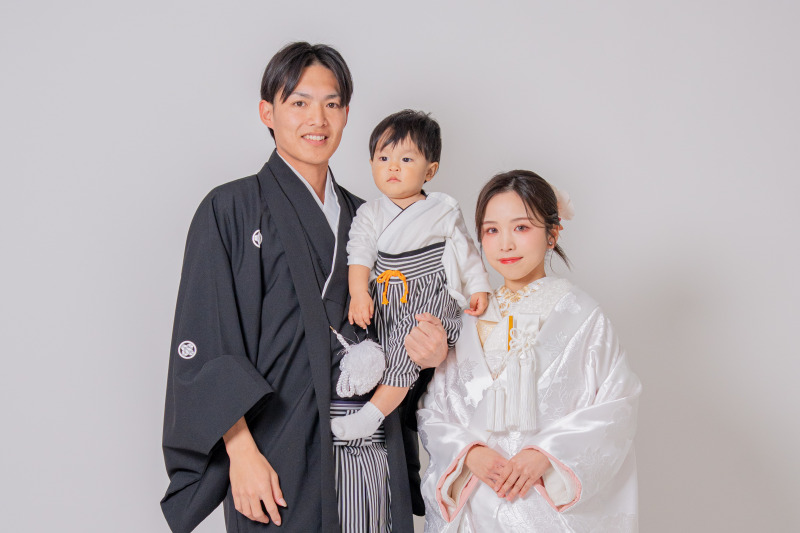 家族3人の記念ショット