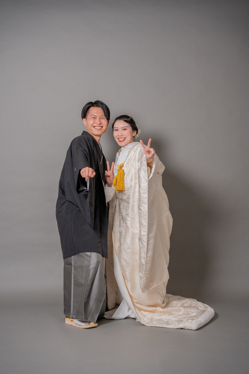 最後はカメラに向かって、元気いっぱいピース!