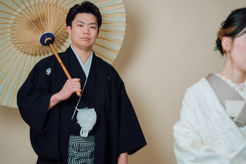 伝統的な美しさを追求した新郎様のソロカット