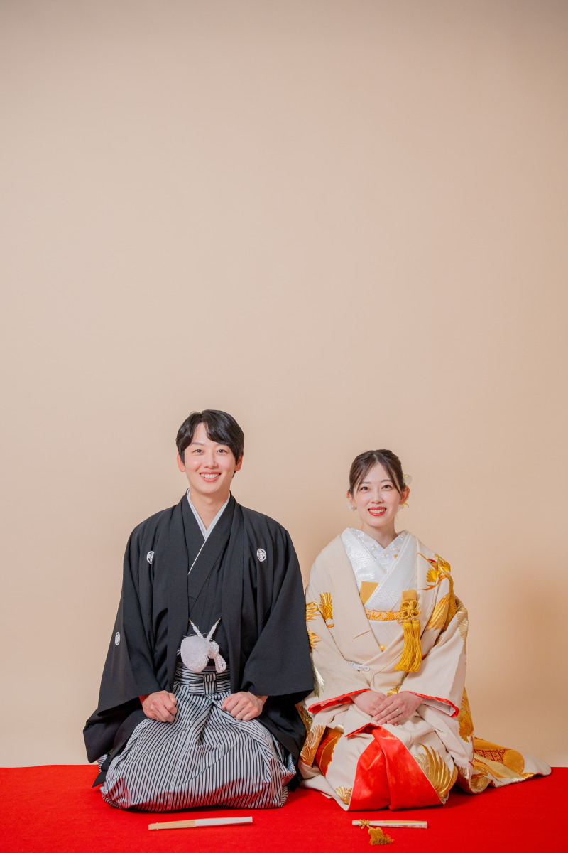 色打掛に着替えて華やかに