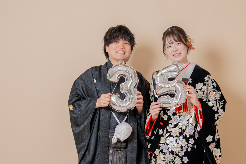 型にはまらない結婚報告。セルフスタジオで遊ぶ和装体験