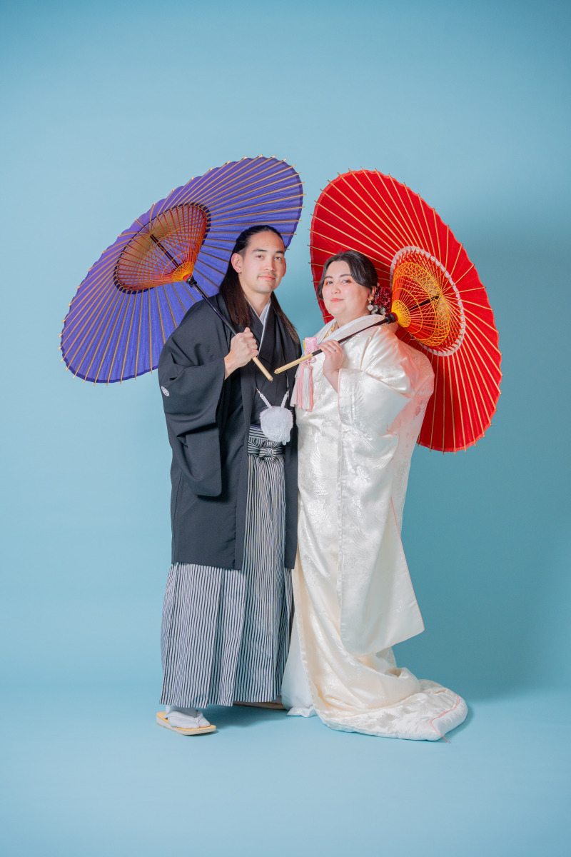 和傘が彩る、伝統的な世界観