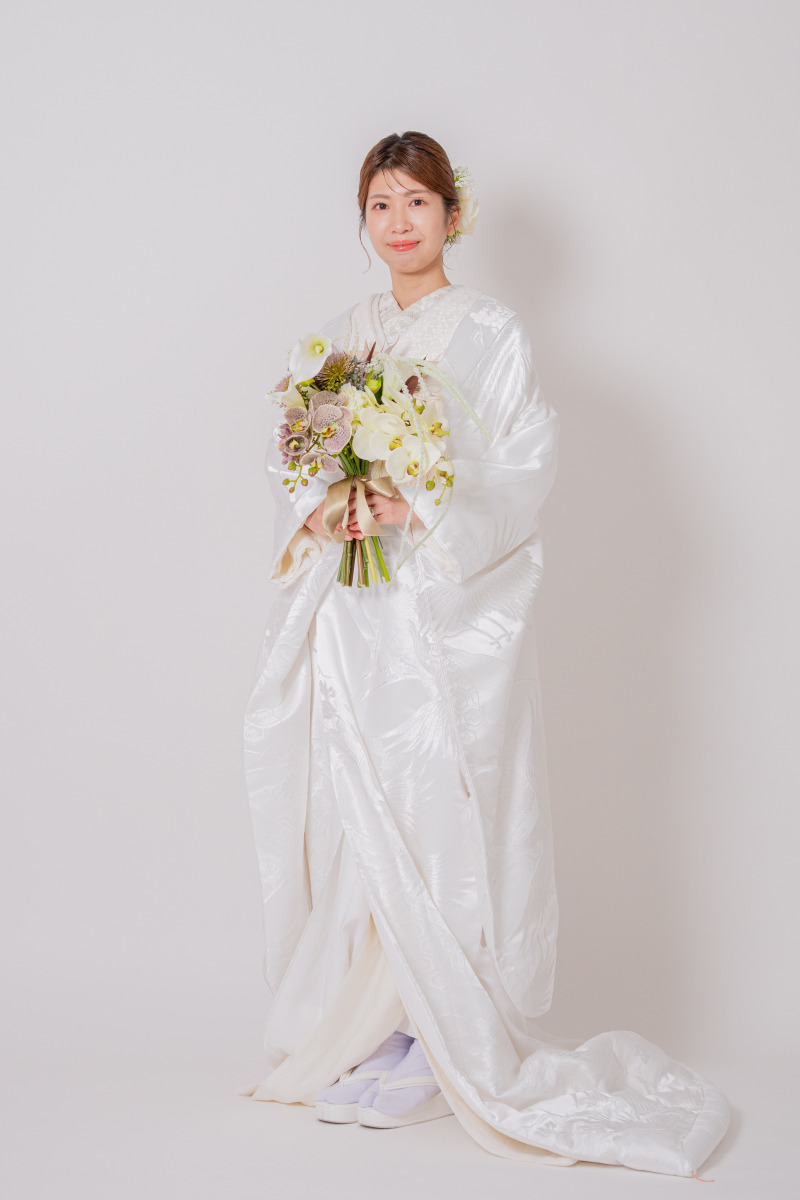 鶴の白無垢&times;ブーケ