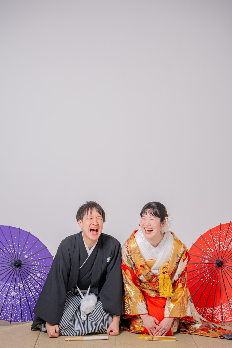 笑顔が溢れる和装前撮り♪