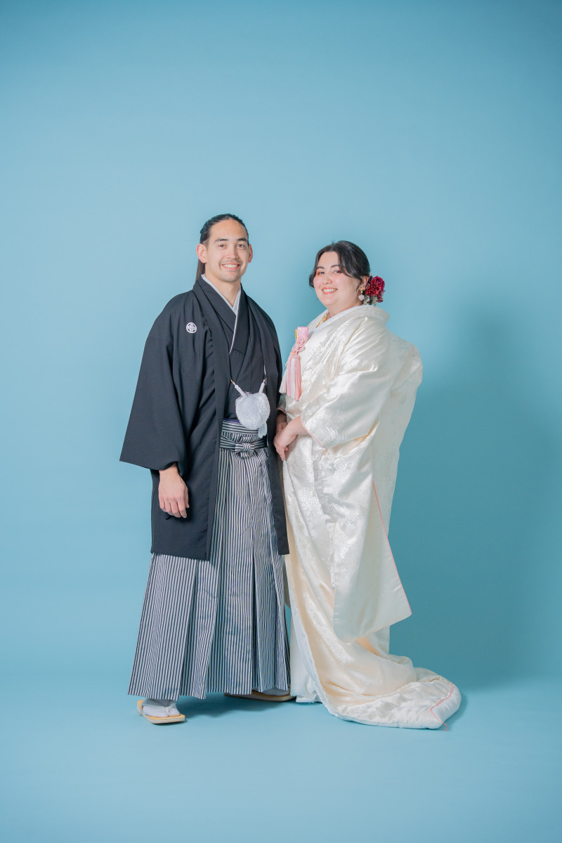 笑顔で並ぶふたりの定番ショット