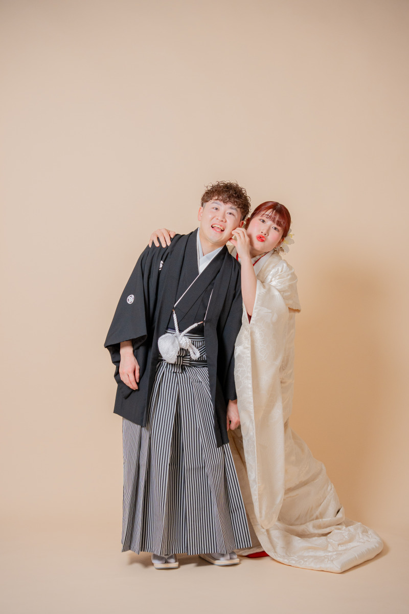 新郎のほっぺでハート♡