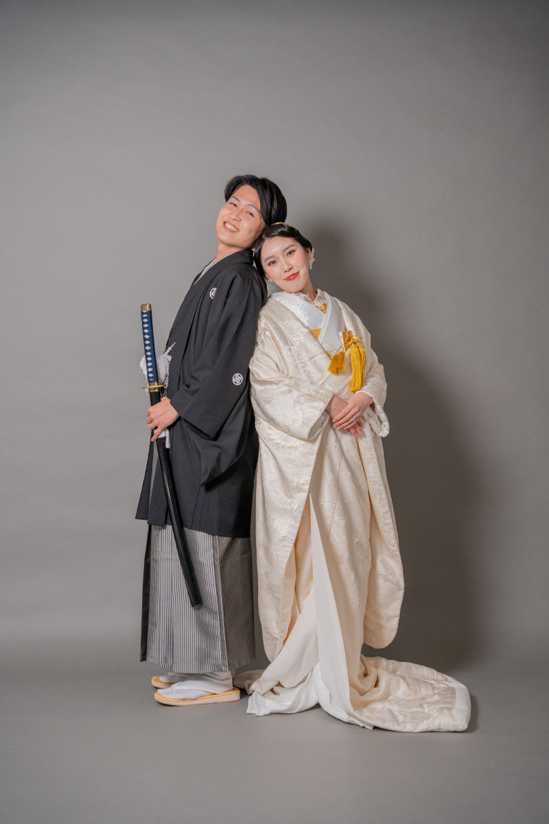 和装×セルフフォト!グレー背景で大人かわいく