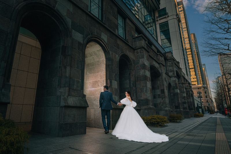 【洋装ロケーション】東京駅の光に包まれて