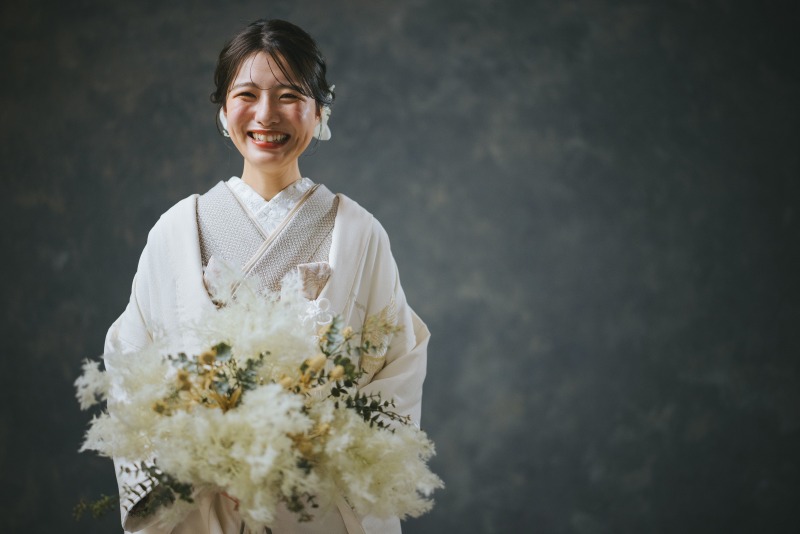 ブーケを持ってソロショット