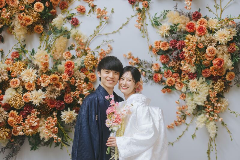 花に包まれて、ふたり