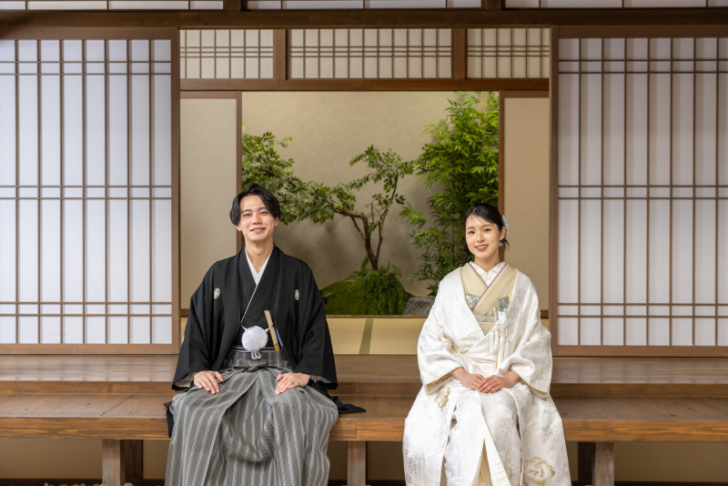  本格屋内庭園を使った和装撮影も可能!!