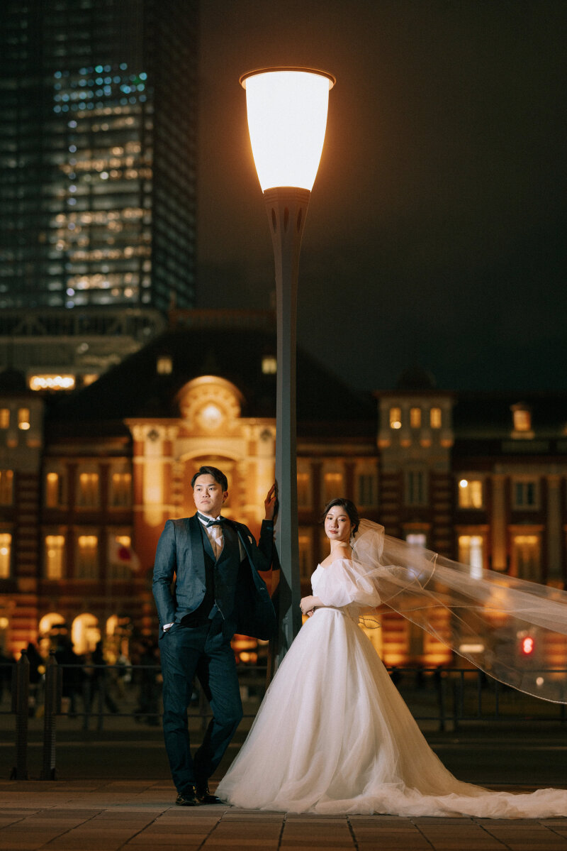 夜景と一緒に撮影をすることができる♪