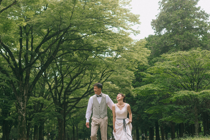 【大人気♪自然溢れる空間で】代々木公園ドレスロケーションプラン◆全カットデータ+ヘアメイク込み