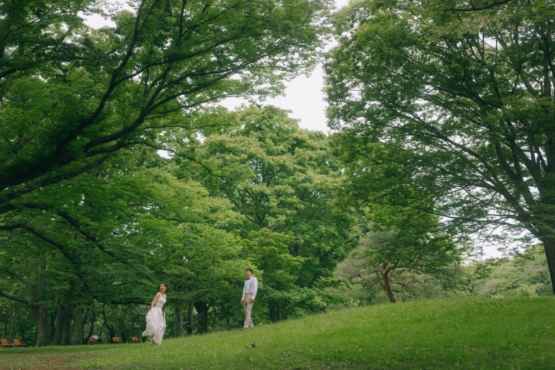 【大人気♪自然溢れる空間で】代々木公園ドレスロケーションプラン◆全カットデータ+ヘアメイク込み