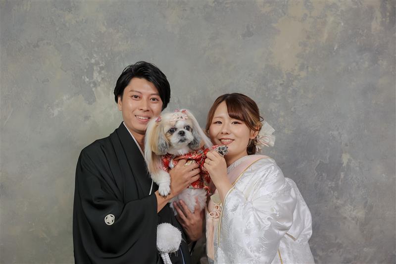 【大切なペットと一緒に♪】ペットと撮影スタジオプラン【和装でも洋装でも叶う♪】